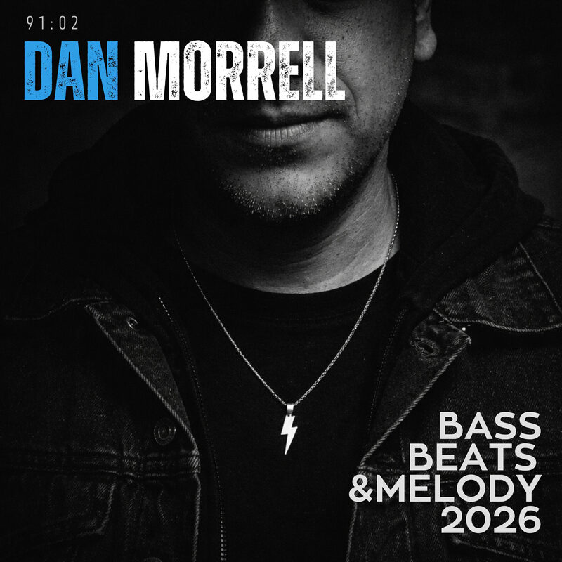 Bass Beats and Melody 2026 album cover — Dan Morrell Chicago music producer DJ mix